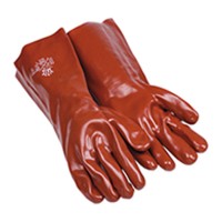 LUVA PVC VERMELHA C/ INT. ALGODÃO 40CM 206/40